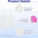 PATIKIL Reagent Bottles, 16 Pcs 30ml HDPE Narrow Mouth Square Sample Storage Container with Inner Ring Cover for Lab Water Reagent Liquids Solid Sample Storage Seal, Translucent White