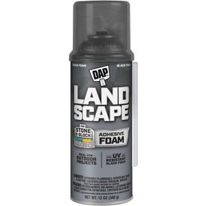 DAP 7565040440 40440 12 oz. Touch 'n Foam Landscape Exterior Filler Adhesive, Black, 12 Ounce