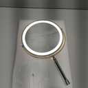 Lighted Makeup Mirror, 3000 mAh Rechargeable Double Sided Magnifying Vanity Mirror with 3 Colors, 1x/10x, 360 Rotation , Brightness Adjustable Magnification Cosmetic Light up Mirror, Women Gift (Chrome)