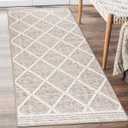 ReaLife Rugs Machine Washable Area Rug Runner - Living Room Bedroom Bathroom Kitchen Entryway Office - Padded Low Pile Stain Resistant Premium - Boho Modern Farmhouse - Tessa - Beige Ivory 2'6" x 8'