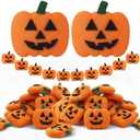 Hillsuren 24 Pcs Halloween Felt Pumpkin Wool Felt Ball Garland Spooky Fabric Pumpkin Ornaments for DIY Crafts Halloween Fall Party Hanging Home Wall Table Farmhouse Tree Indoor Outdoor Decoration