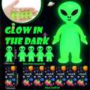 CroBlissful Mini Alien Figures Glow in The Dark Small Little Tiny Aliens Figurine to Hide and Seek for Space Party Favor Prank Rubber Toys Bulk Gifts Goodie Bag Fillers Cake Topper (Fun, 60 Pcs)
