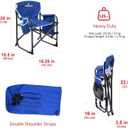 SUNNYFEEL Small Camping Chair, Portable Folding Aluminum Directors Chairs Lightweigh with Cup Hold, Pocket for Beach,Trip,Picnic,Outdoor Sports Events Foldable Camp Lawn Chair with Backpack Straps, 15.5" x 16.5" x 24.5"