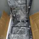 Furologee Entryway Table, 38'' Console Sofa Table with 3 Fabric Drawers, Industrial Entry Way Table with Storage Shelves, Display Shelf for Living Room, Hallway, Entrance, Foyer, Rustic Brown