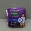 Depend Night Defense Adult Diapers, Incontinence Underwear for Men, Disposable, Overnight, Small/Medium, Grey, 16 Count
