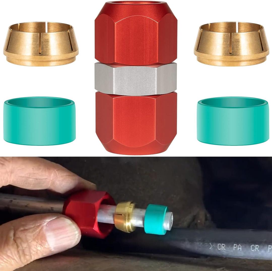 800-641 Line Splice Fit For 3/8 In. Aluminum Lines, Works For A/C, Coolant, Heater, Oil, P/S Return, And Trans Line Repairs