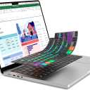 JCPal Microsoft Excel Shortcut Guide Keyboard Cover for Apple MacBook Pro 14 inch and MacBook Pro 16 inch (M1-M4 Models) and MacBook Air 13 inch and MacBook Air 15 inch (M2-M4 Models) (US-Layout)