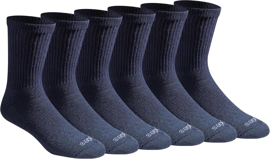 Dickies Men's Dri-Tech Mid-Crew Comfort Length Moisture Control Socks (6, 12 Pairs) (X-Large)