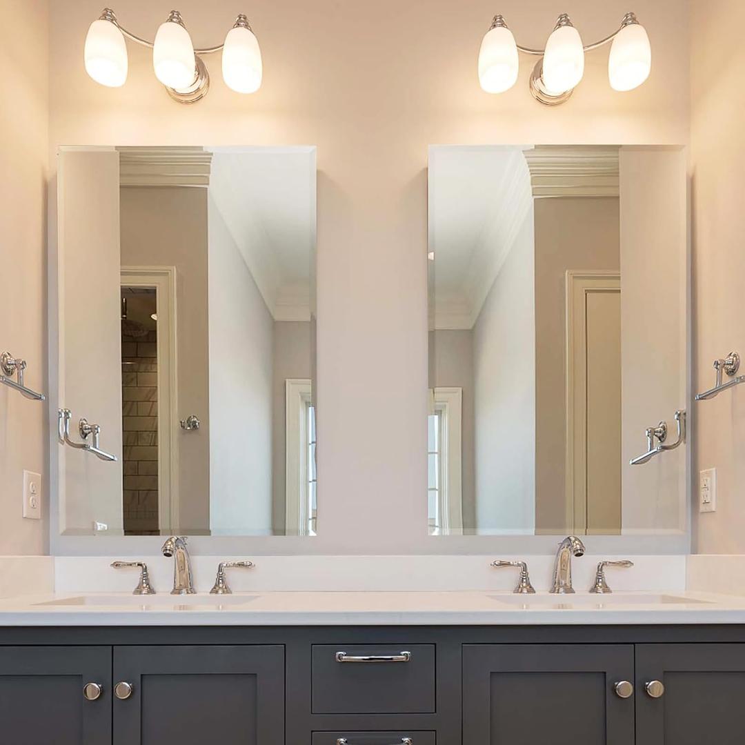 Chende 20" x 40" Set of 2 Large Beveled Mirror for Wall, Bathroom Wall Mirror with Beveled Edge, Horizontal or Vertical Mirror