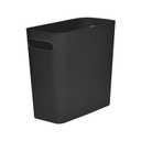 Versatile 1.8 Gallon Plastic Trash Can - The Compact Bin for Bathroom, Kitchen, or Home Office - Black