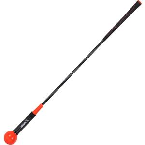Golf Swing Trainer Aid and Correction for Strength Grip Tempo & Flexibility Training Suit for Indoor Practice Chipping Hitting Golf Accessories (40", Red)
