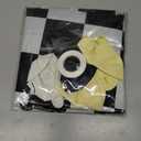 100% LIKED Two Cool Balloon Set, 40 Black Two|Black & White Smiley Face Latex |Checkered Foil for 2 Cool Birthday Decorations, Smiley Face Party Deco, Baby Shower,2nd Birthday Party Supplies