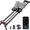 NEEWER 39.4/100cm Motorized Camera Slider, App Wireless Control Carbon Fiber Dolly Rail Slider, Support Video Mode, Time Lapse Photography, Horizontal, Tracking and 120 Panoramic Shooting (ER1-100)