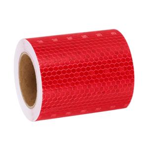 MECCANIXITY Reflective Tape, 3 Inch x 16 ft Self-Adhesive Trailer Reflector Tape Waterproof Warning Safety Sticker High Visibility Night Reflectors for Bikes Cars, Red
