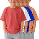 3 Pack Toddlers Boys Oversized Shirts
Kids Short Sleeve, V Neck Tops, Solid Tees, Summer, Cute, Loose, Basic, for Baby 18m-5T, School, Casual