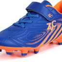 ZVC Kids Soccer Cleats Boys Girls Soccer Shoes Outdoor Firm Ground Youth Football Cleats for Kids 4 Big Kid