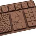 Silicone Candy and Chocolate Molds, 2-Pack, Non-Stick Ice Cube Tray, Baking Tools for Jelly, Cookie, Soap, Pudding