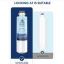 MARRIOTTO MIWF6200 Water Filter Replacement for Midea MIWF6200, MRS26D5AST, MRS26D7AST, MRQ22D7AST, MF-2008-R2, NS-WF26SS0-1, Zline MIWFT2100, RFM-W-36, WF200, SJWF200, SJG2254FS, NSF42, (2 Pack)