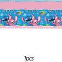 88PCS For Stitch Party Supplies: 6 Hanging Swirls, 20 Napkins, 20 Cups, 20 Plates 9 inch 20 Plates 7 inch, 1 Banner, 1 Tablecloth for Stitch Birthday Party Decorations