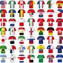 2026 World Cup Soccer Flags Bunting Banner 48 Countries International Country String Flags 48Pcs World Cup Decorations for Sports Themed Parties Olympic Events Outdoor Celebrations Fans Merchandise