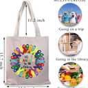 BDWPSS Cancer Awareness Gift Cancer Fighter Gift Fight Cancer In Colors Tote Bag Cancer Support Gift Hope Ribbon Gift