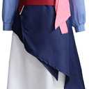 Angelaicos Womens Princess Mulan Costume Dress Chinese Heroine Party Ball Gown (Medium, Purple)