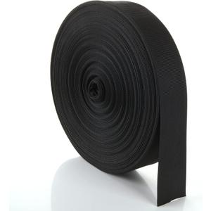 ZOEYES 2 Inch Heavy Duty Nylon Webbing 50 Yards Black Strapping Webbing, Flat Webbing Strap, Great for Dog Leash, Collars, Seat Belt, Backpack, Outdoor DIY Gear Repair