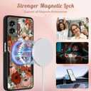 for Moto G 5G 2024 Case - Compatible with MagSafe Women Girls Cute Magnetic Protective Phone Cover Girly Mushroom Flower Heavy Duty Shockproof Design for Motorola Moto G 5G 2024 Cases