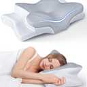 Ultra Pain Relief Cooling Pillow for Neck Support, Adjustable Cervical Pillow Cozy Sleeping, Odorless Ergonomic Contour Memory Foam Pillows, Orthopedic Bed Pillow for Side Back Stomach Sleeper (Queen, Dark Grey)