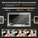 Led Mirror for Bathroom, 30x40 Bathroom Vanity Mirror for Wall with Light, IP54 Enhanced Anti-Fog, Dimmable 3 Colors, Memory Function, Backlit and Front Lit, Shatter-Proof Glass, Plug-in/Hardwired