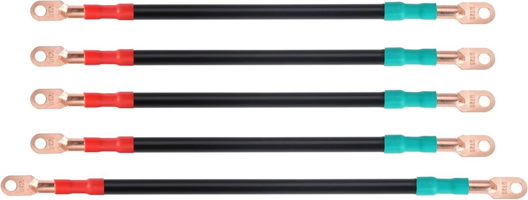 4 AWG Golf Cart Battery Cables for EZGO TXT 1994-UP 36V/48V 4 Gauge Pure Copper Wire, Size: 12"