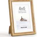 Dreamland 4x6 Picture Frame, Oak Wood 4 by 6 Frames for Tabletop & Wall Display, 4x6 Picture Frame Matted to 3.5x5, Rustic Wood 4 x 6 Photo Frames with Tempered Glass (USA-Sourced White Oak Wood)
