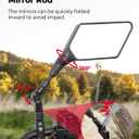 KEMIMOTO ATV Mirrors, 8MM 10MM Foldable Motorcycle Mirrors with 7/8" Handlebar Mounts, Clear Vision, Fit ATV Motorcycle Scooter Bike, Compatible with Polaris Sportsman, Outlander, Raptor