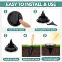SOLPEX Mini Solar Ground Lights, 10 Pack Solar Lights Outdoor Waterproof, Pathway Lights Solar Powered, Solar Garden Lights, Landscape Lighting for Yard Driveway Walkway (Warm White)
