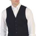 Men's Formal Suit Vest Fit Black XXL