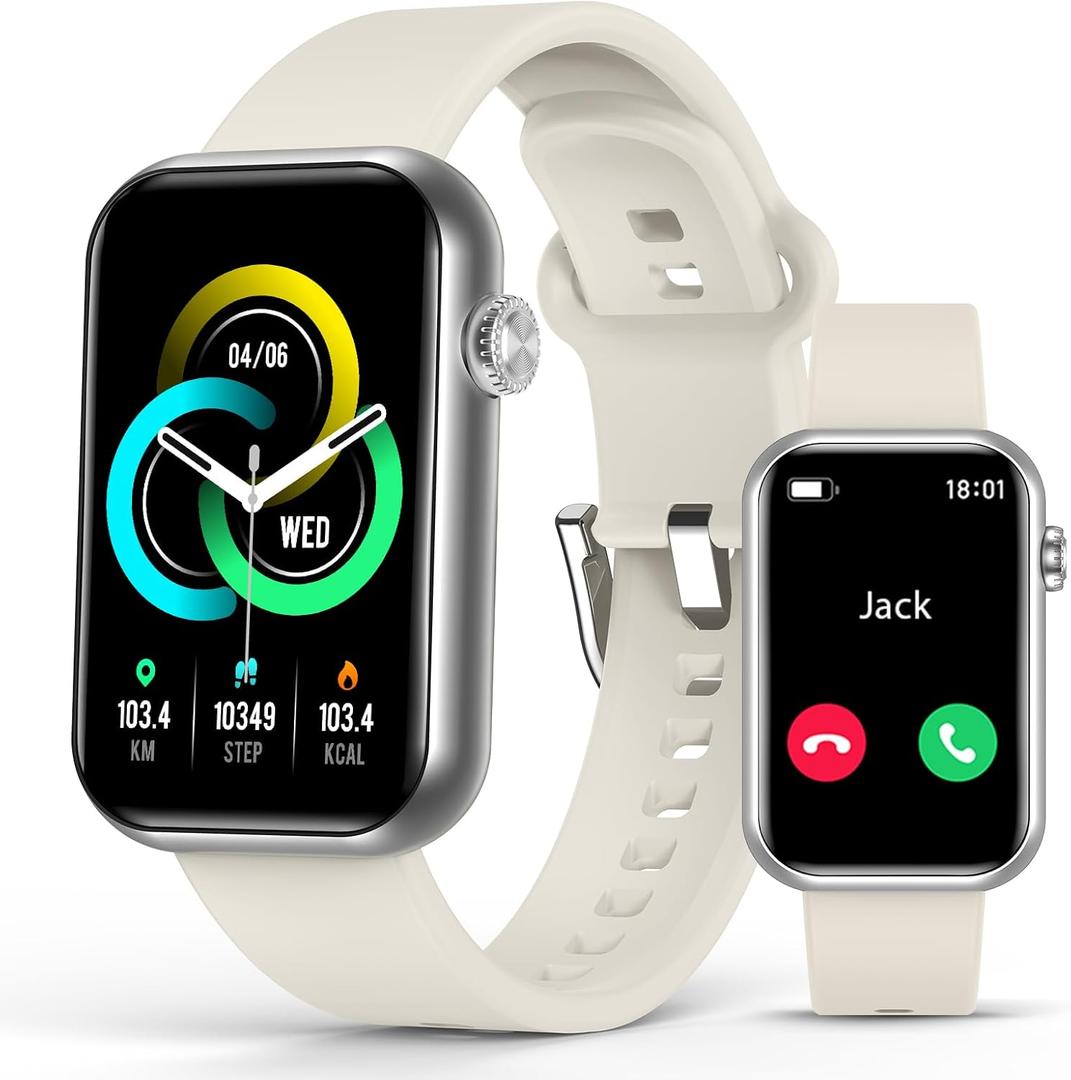 Smart Watch Fitness Tracker (Answer/Make Call), 24/7 Heart Rate Spo2 Blood Pressure Monitor Sleep Tracker, 114 Sports Modes Pedometer Calorie Step Tracker, Waterproof Activity Tracker for Men Women (Gray)