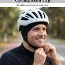 2PCS Cooling Skull Caps for Men, Black Skull Cap for Men Women, Breathable Sweat Wicking for Cycling Motorcycle Running Summer (Black) (Black)