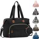 Tenot Diaper Bag Tote with Pacifier Case, Baby Bag for Women with Shoulder Straps, Travel Diaper Tote for for Mom and Dad Black (Large)