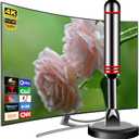 Digital TV Antenna for Smart TV Indoor, 2026 HDTV Antenna with Strong Magnetic Base,360&Long Range Reception Indoor Antenna for Local Channels, Easy Setup Antennas Without Cable (5.5 in)