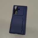 Vihibii for Samsung Galaxy Z Fold 7 Case Wallet with Card Holder & Slide Camera Lens Cover & Outer Screen Protector & Rugged Hinge Protection, Shockproof Phone Case for Galaxy Z Fold 7 5G 2025, Blue