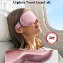 Weighted Blackout Sleep Mask for Women, 3D Contoured Zero Eye Pressure, Lash-Friendly Deep Eye Cups, Adjustable Slide Buckle Strap, Night Shift Nurse Essentials for Day Sleep & College Dorm Naps(Pink)