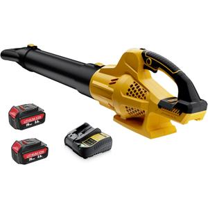 Leaf Blower Cordless Compatible with Dewalt 20V Max Battery, Electric Cordless Leaf Blower with 2 3.0Ah Batteries and Charger,6 Speed Levels & 500CFM,Blowers for Lawn Care, Blowing Leaves, Dust, Snow