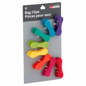 Kikkerland Rainbow Bag Clips (Set of 8)