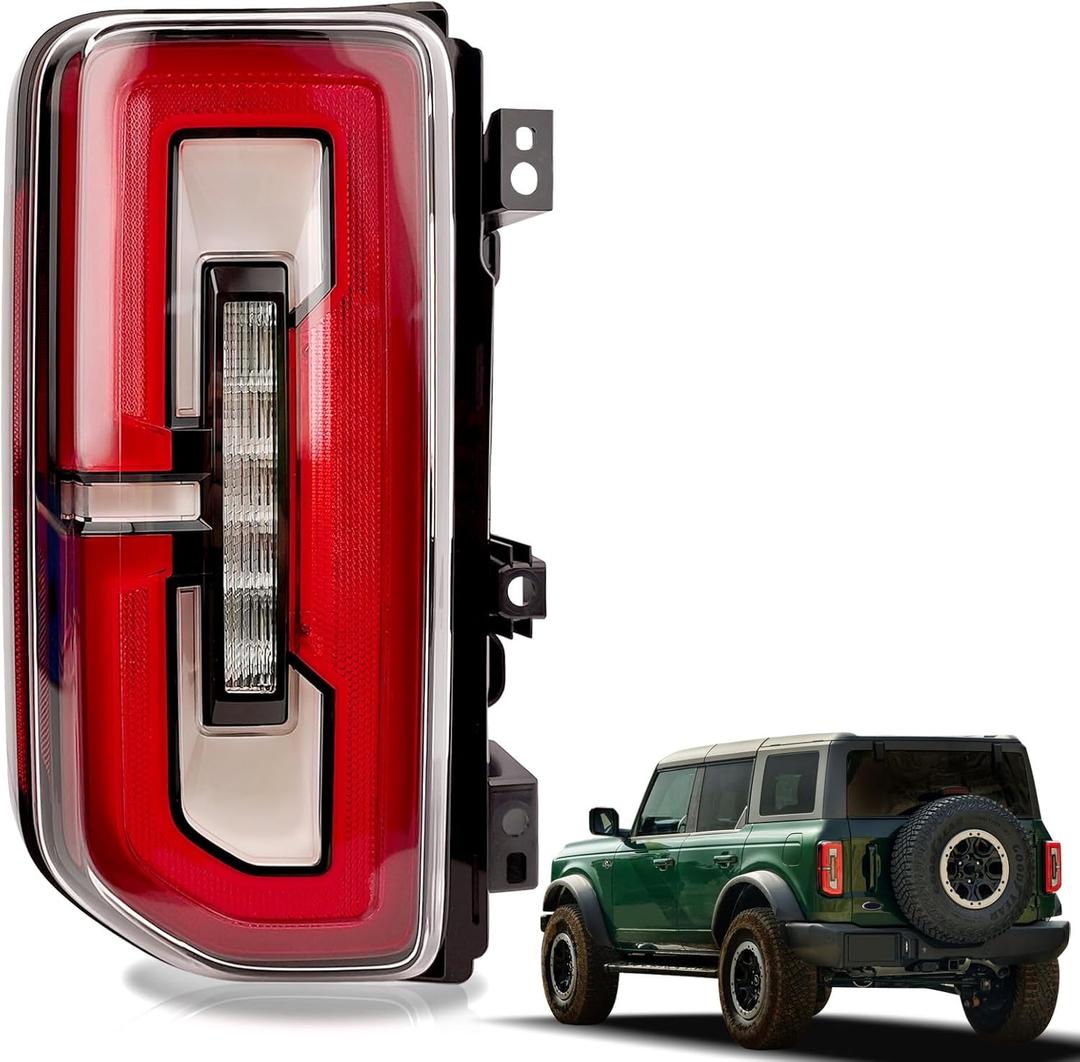 Tail lights Compatible with 2021-2025 Ford Bronco Rear Lights Assemblies OE Factory Style LED Model Taillights Replace M2DZ13405B (Bronco, Left Driver Side)