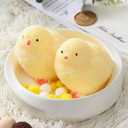 2 x Taba Fidget Squeeze Toys 2Pcs - Ultra-Soft Squishy Stress Relief Toys for Kids Adults, Kawaii Chick Sensory Toys, Anxiety Relief Party Favors Gifts for Girls & Boys