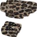 SPRING SEAON Crutches Padding Universal Crutch Pads for Armpits and Hand Grips Pads for Crutches Underarm Crutch Cushions Fluffy Crutch Covers Machine Washable (Leopard)