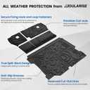 Cargo Mat Backrest Mats for Jeep Wrangler JL 2018-2025 2026 Unlimited 4-Door (Not fit JK/4XE/2-Door), All Weather TPE Cargo Liner Trunk Mat Accessories (Cargo Mat with Backrest Mat)
