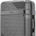 InUSA RESILIENCE Luggage with Spinner Wheels | Durable Lightweight Hardside Spacious Travel Bag with Handle and Trolley | 24-Inch Medium Checked Luggage | Charcoal