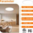 4PK 15.8inch LED Flush Mount Ceiling Light,32W,3520LM,2700K/3000K/4000K/5000K/6500K CCT Selectable,Super Slim Low Profile LED Ceiling Light for Bedroom,Kitchen,Hallway,Living Room