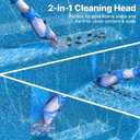 OGERY Pool Vacuum for Above Ground Pool, Up to 18.5GPM Flow & 50KPA Powerful Suction, 60Mins Runtime, Telescopic Pole Cordless Pool Vacuum for Inground Pools, Handheld Pool Vacuum for Spas/Hot Tubs